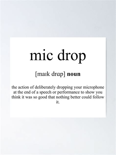 Mic drop Definition & Meaning .
